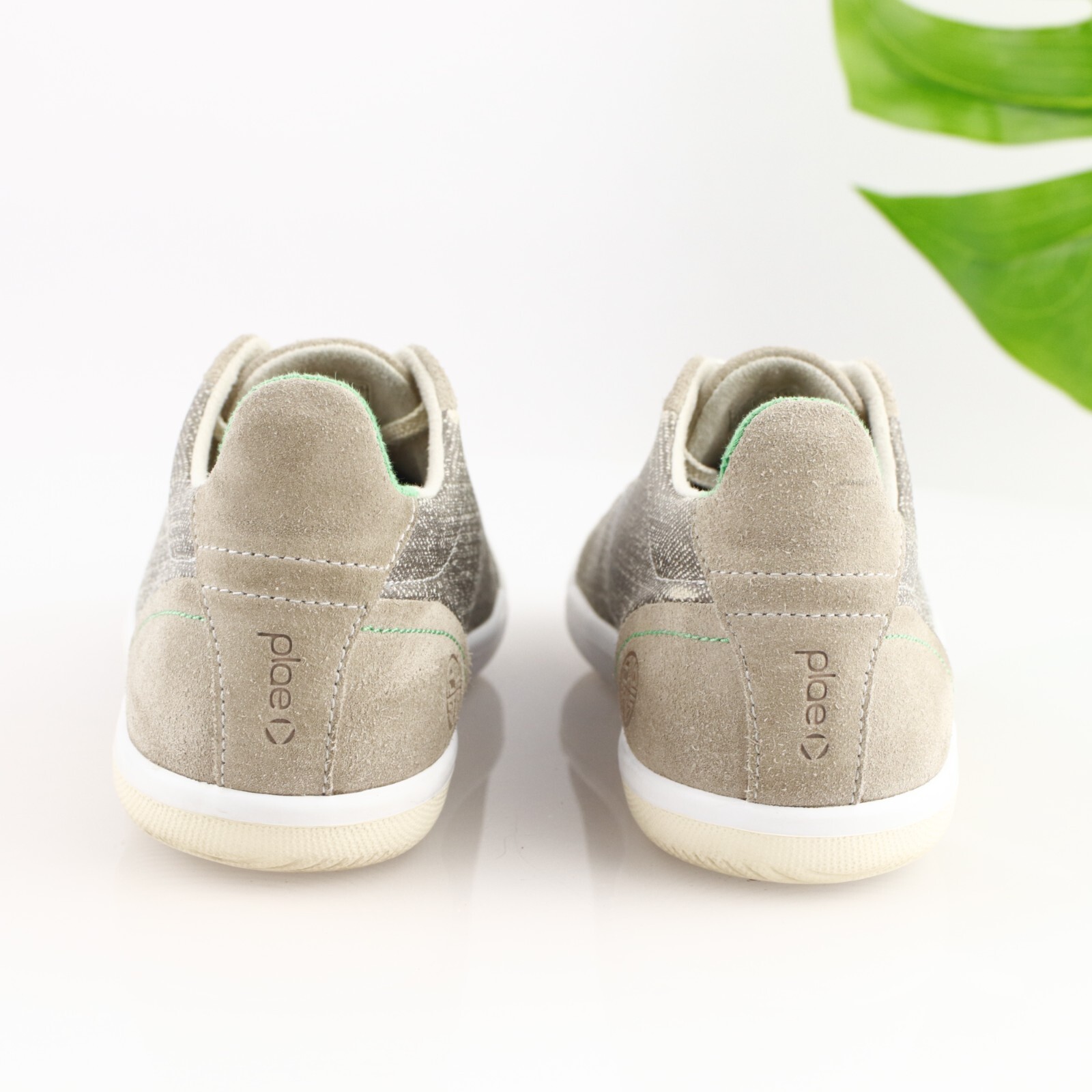 Plae Womens Prospect Sneaker Size 7.5 Stone Gray Lace Up Walking Everyday Shoe