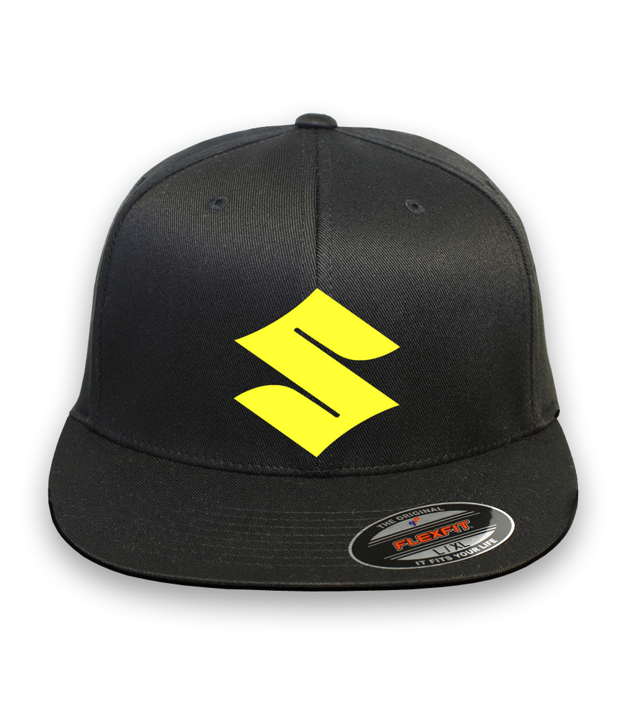 Suzuki Motorcycle Racing CURVED or FLAT BILL FLEXFIT HAT*FREE SHIPPING in BOX*