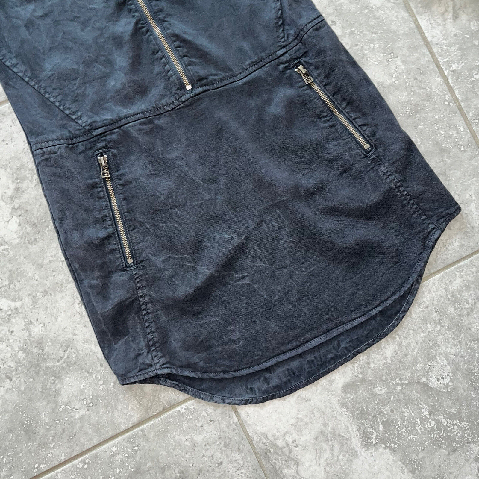 Design with Purpose DWP Vintage Ash Gray Chambray Tegan Shirt Dress Revolve S
