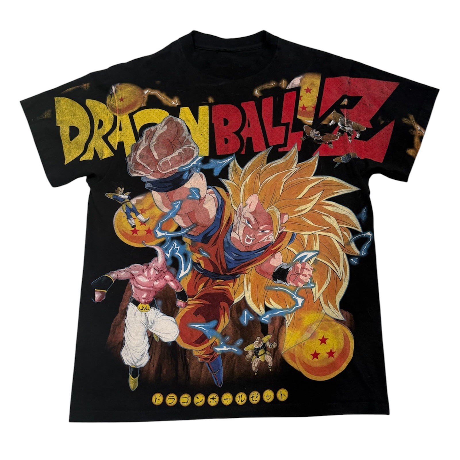 Dragon Ball Z Shirt L Super Sayain Goku Frieza AOP Modern Boot Single Stitch
