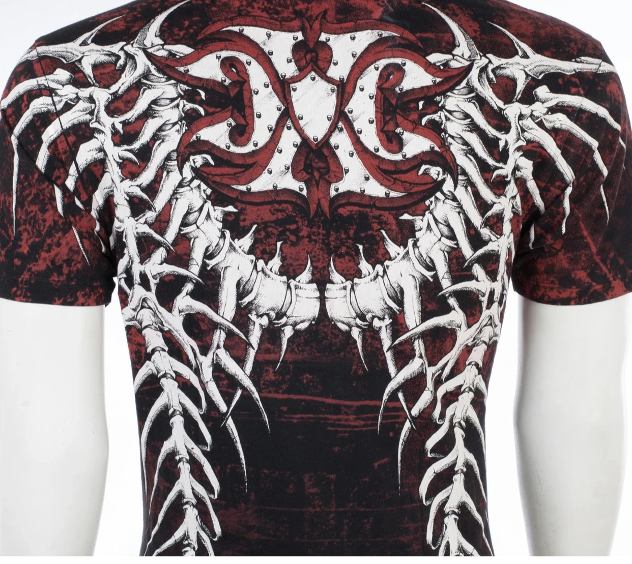 Xtreme Couture Affliction Men’s T-Shirt BARE BONE Skull Black Tattoo Biker S-2XL