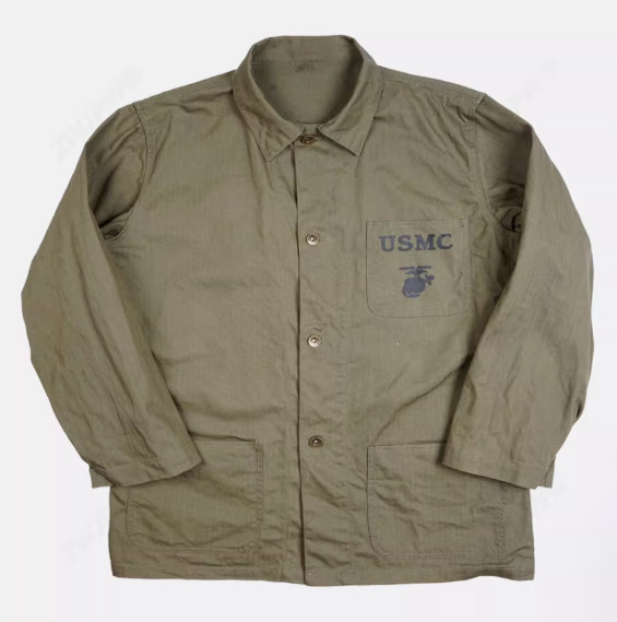 Vintage WWII WW2 USMC MARINES HBT Shirt Jacket Replica