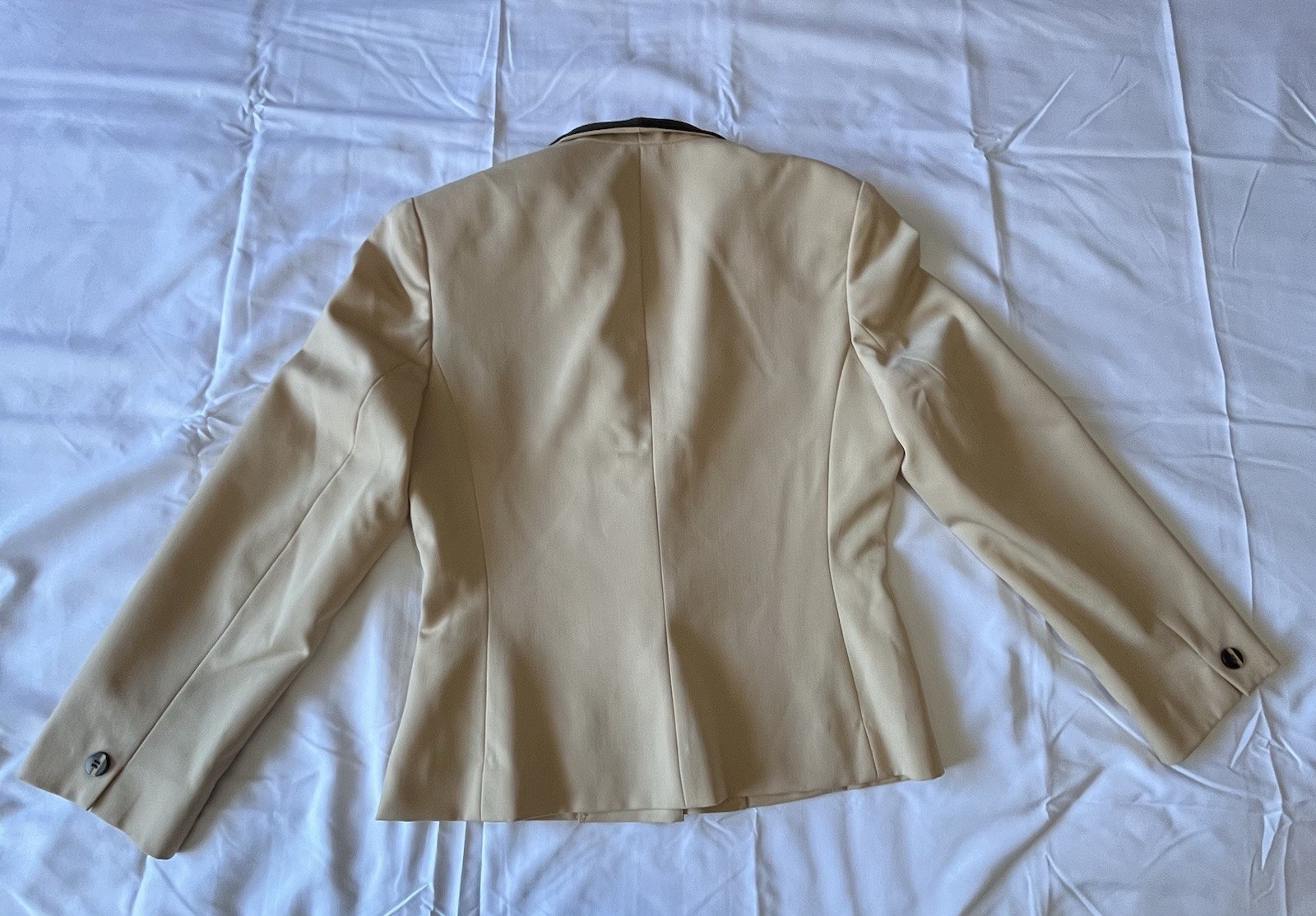 Vintage Pendleton Blazer Womens 6 Ivory Cream Black Trim Pure Virgin Wool USA