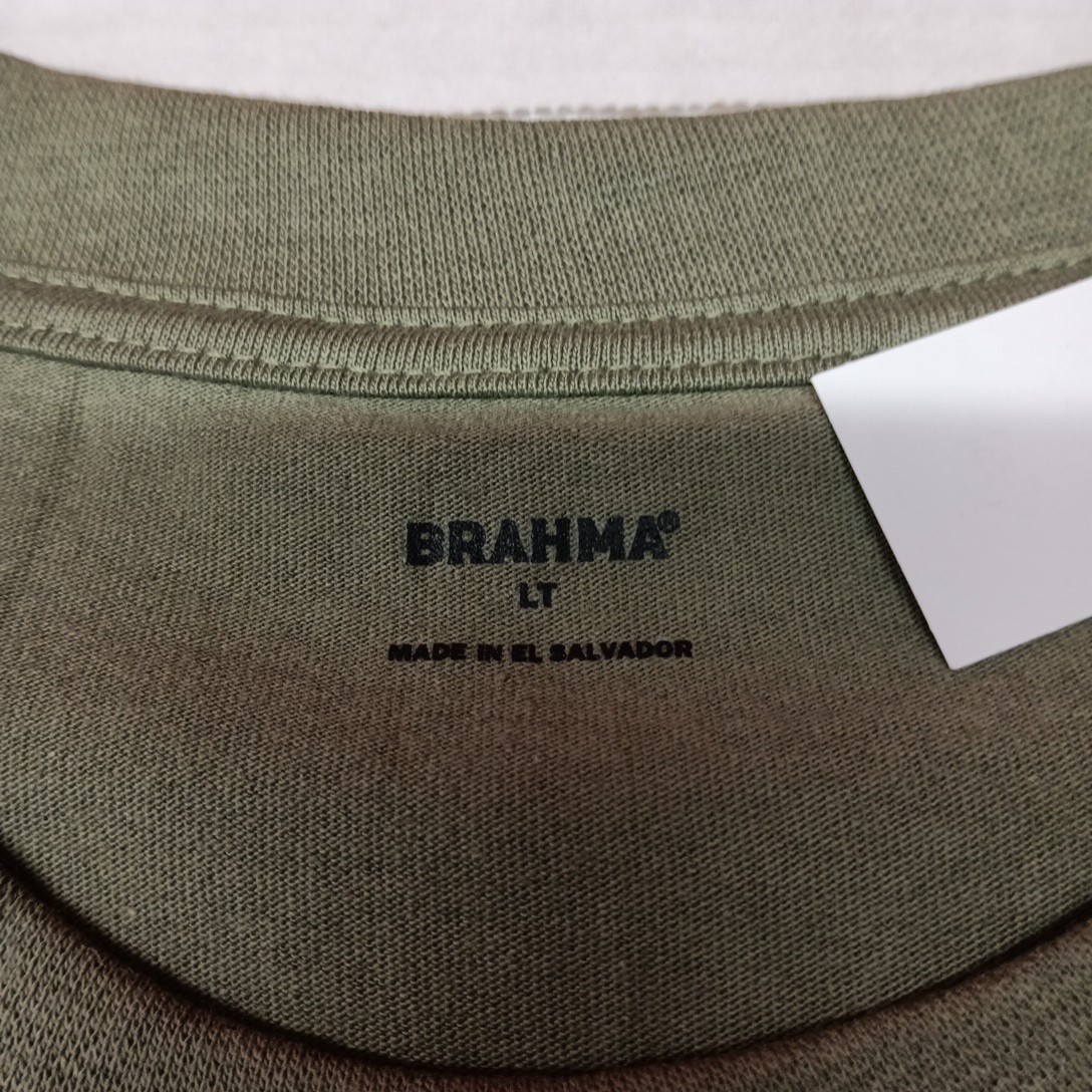 2 Brahma Short Sleeve Work T-Shirt LT 42-44 Green Artichoke Pocket Tee Cotton