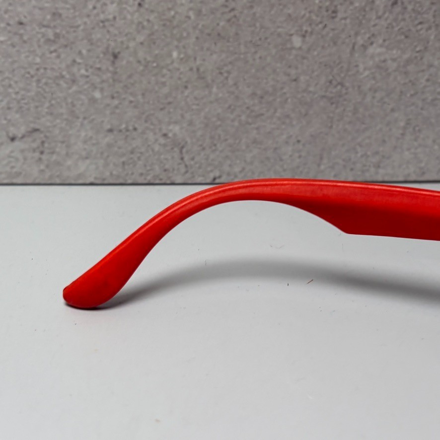 1980s New Wave Futuristic Sunglasses 1989 Orange Yellow Red Funky Punk