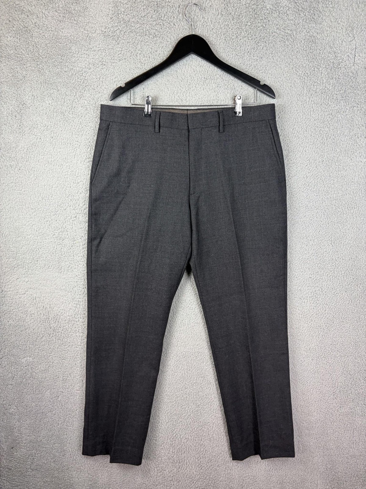 J.Crew Bowery Dress Pants Mens 36×32 Gray Classic Fit Wool Lined Business Office