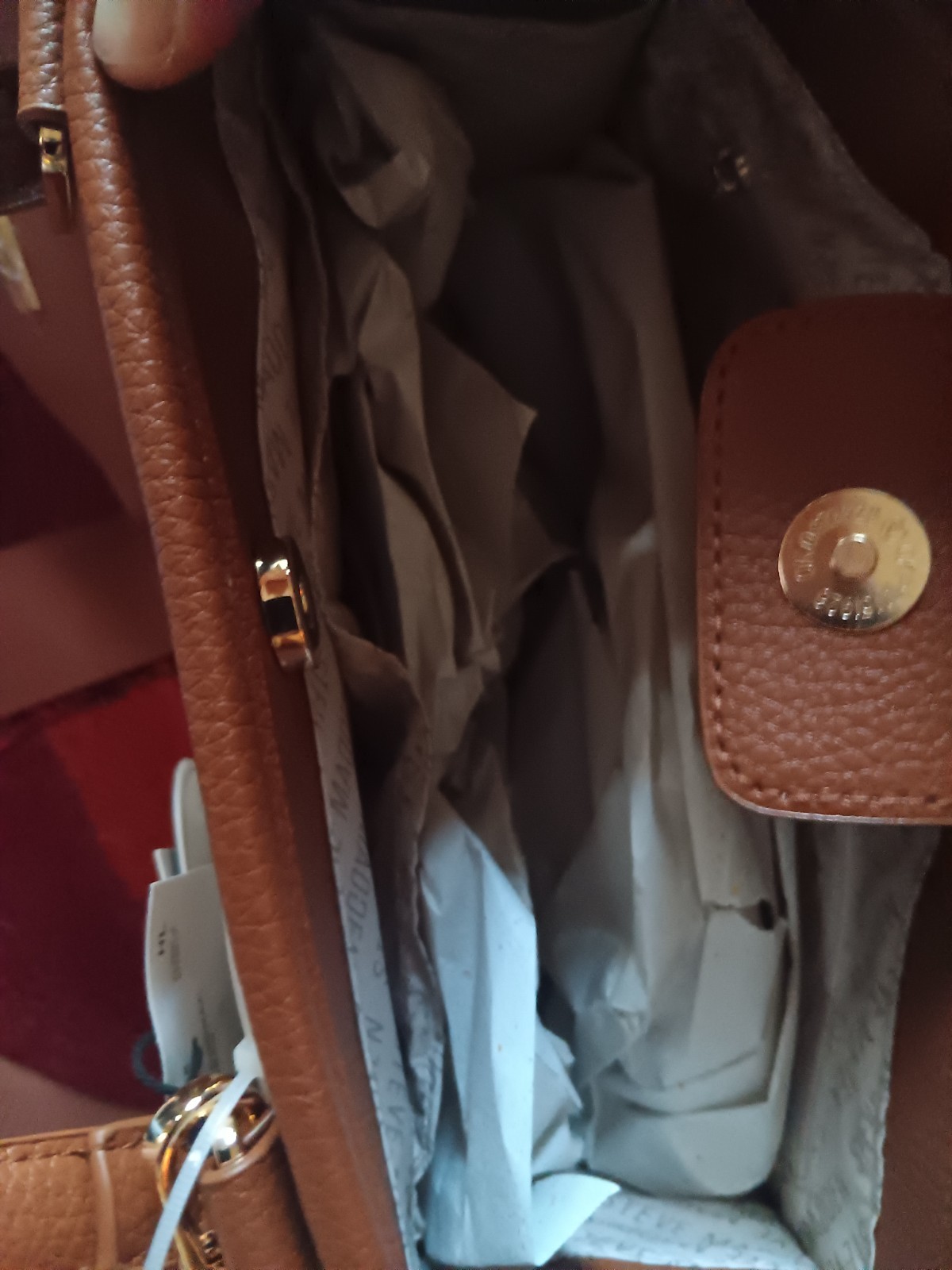 brown steve madden purse crossbody leather