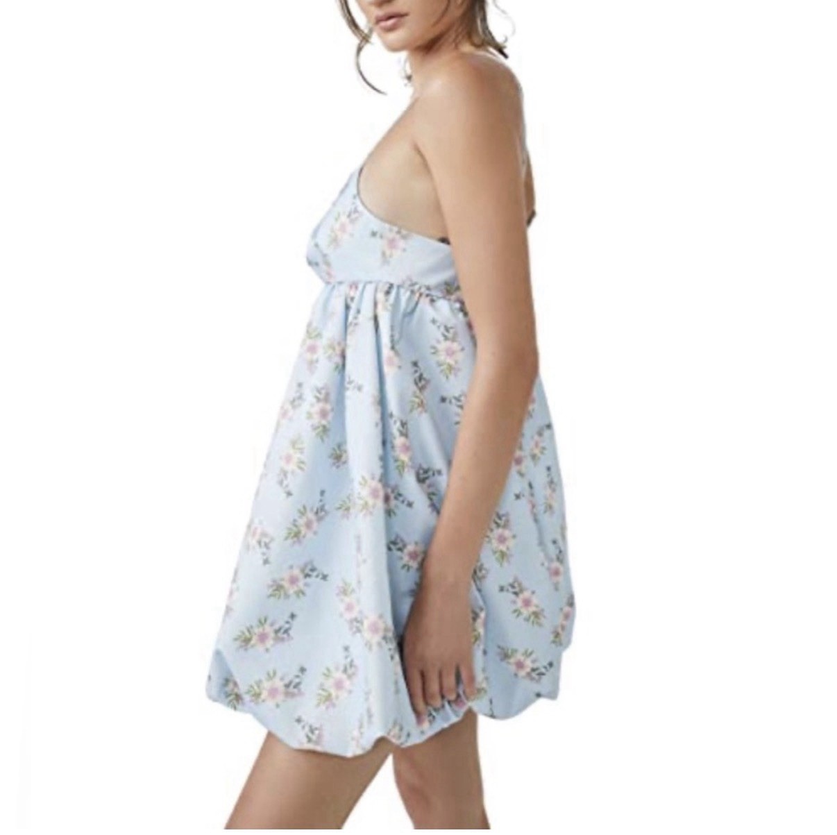 Free People In A Bubble Mini Dress – Bluebell Floral | Size Medium | NWT