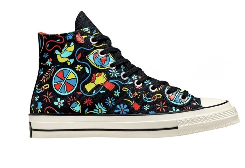 Converse Chuck 70 Peace & Unity Graphic Hightops Shoes Size W8/M6