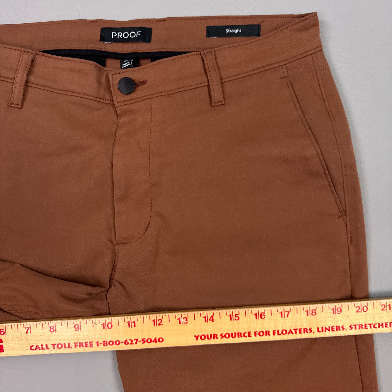 Proof Pants Mens 32×32 Rust Rover Commute Office Work Golf Driving Range Brown