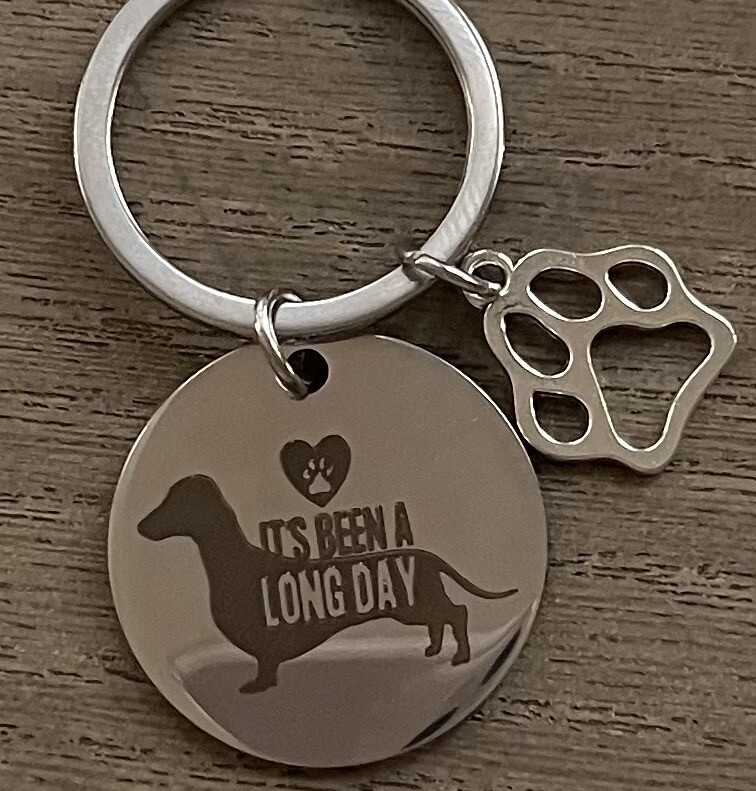Dachshund Key Fob/Bag Charm Engraved! Several design options