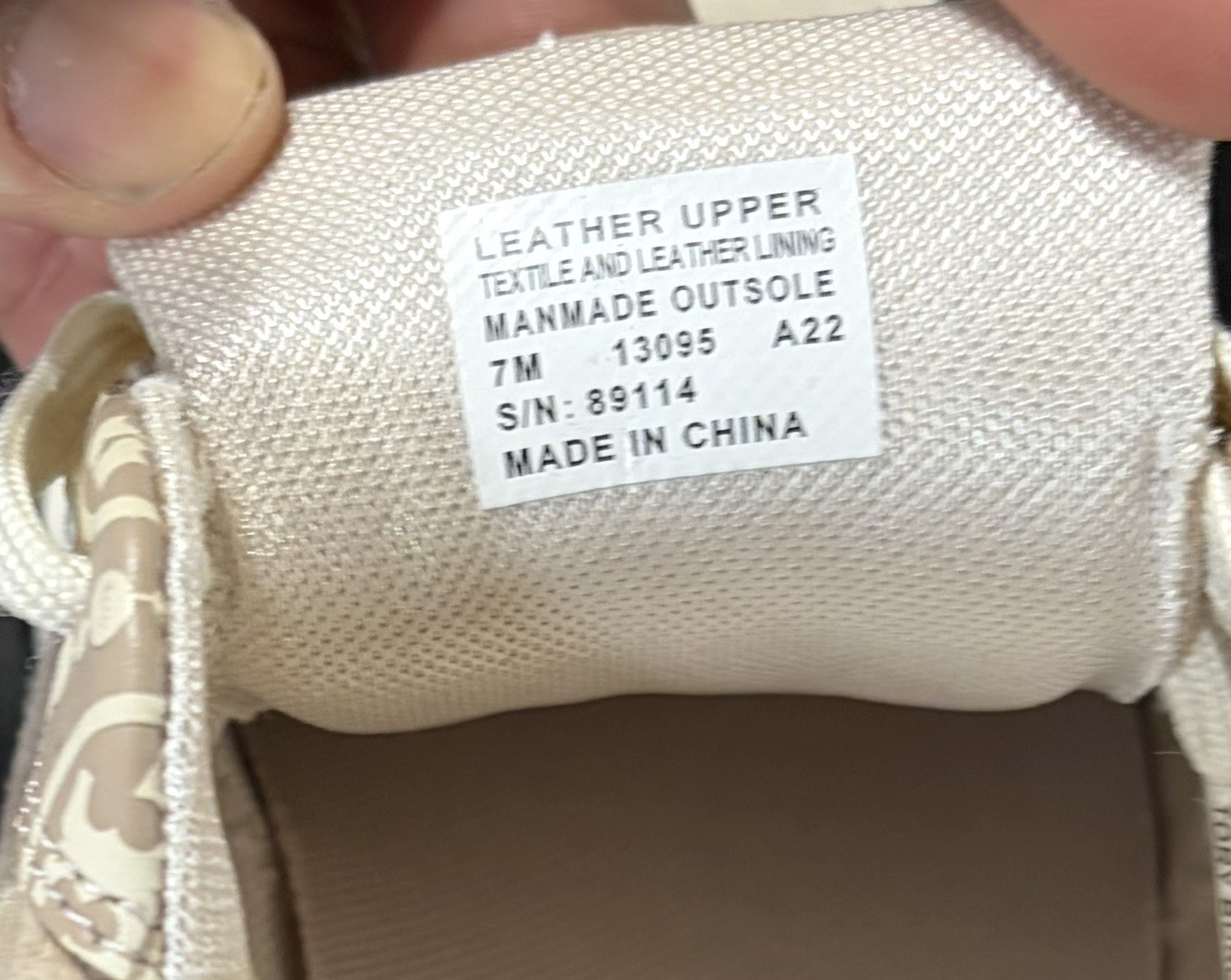 TORY BURCH T MONOGRAM GOOD LUCK TRAINER SNEAKERS;LT BEIGE/CREAM 7.0 RET $360