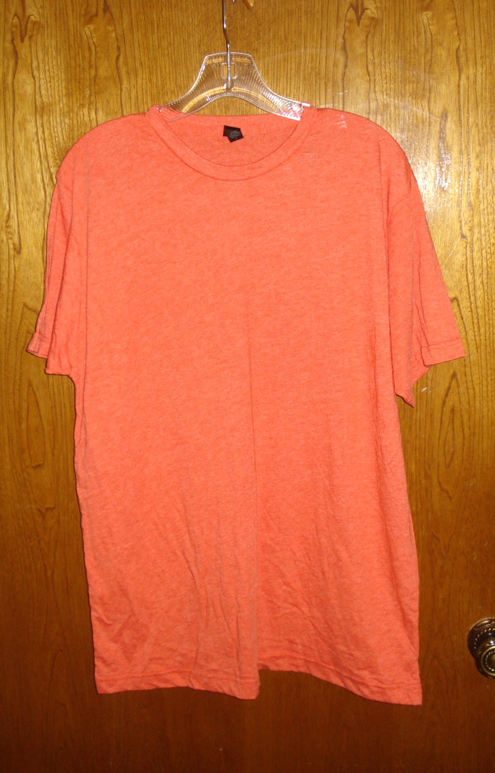 TulTex Orange Crew Neck T-Shirt Short Sleeve Casual Size S Pre Shrunk New