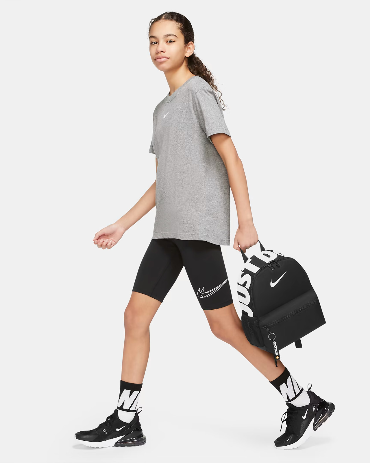 NWT NIKE Just Do It BRASILIA MINI BACKPACK Travel Play School BLACK WHT DR6091