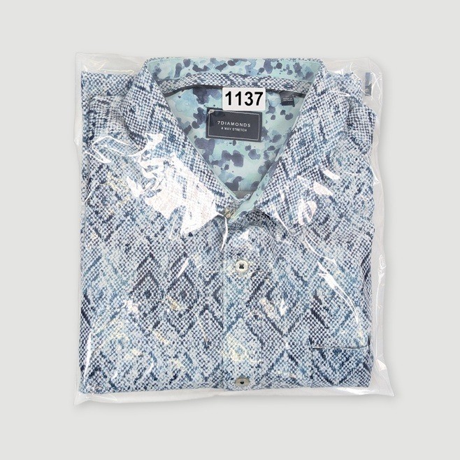 7 Diamonds 4-Way Stretch Button Up Shirt Mens XL Geometric Outer Limits Pattern