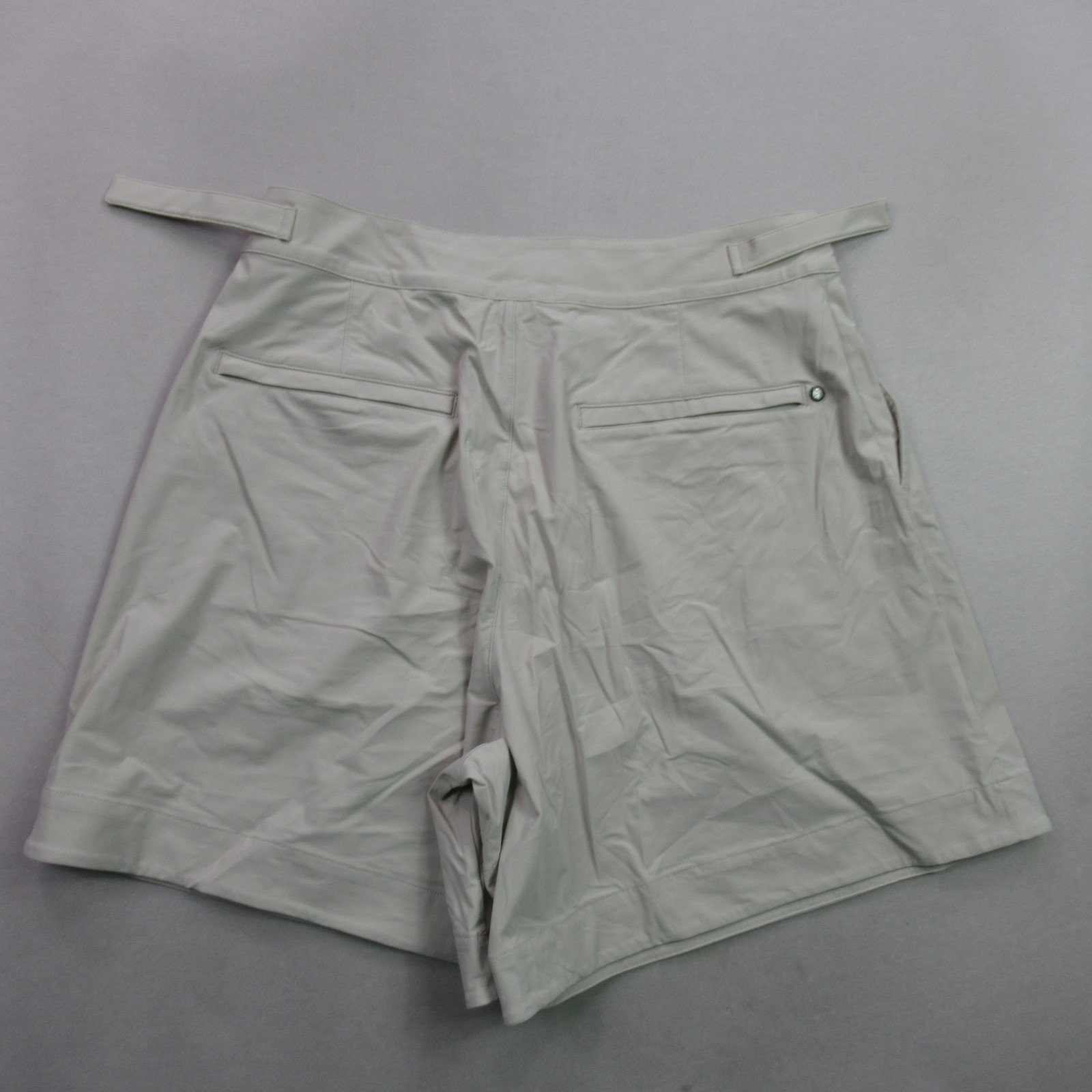 GREYSON Women’s Khaki Pleated Performance Shorts Size S Adjustable Waist Pockets