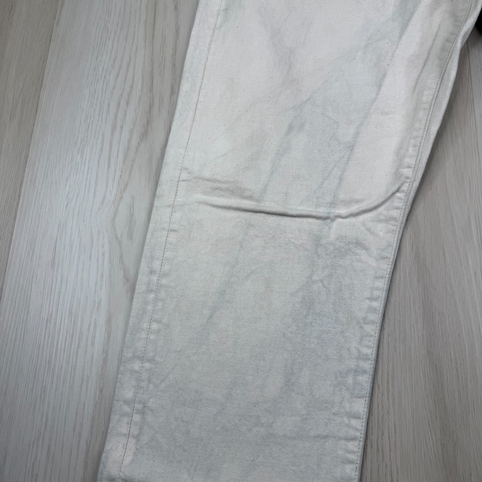 Todd Snyder Mens Cream Classic Fit Selvedge Denim Straight Jeans Size 34×32