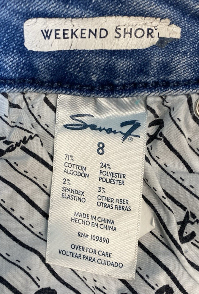 Seven7 Women’s Blue Denim Weekend Shorts Size 8