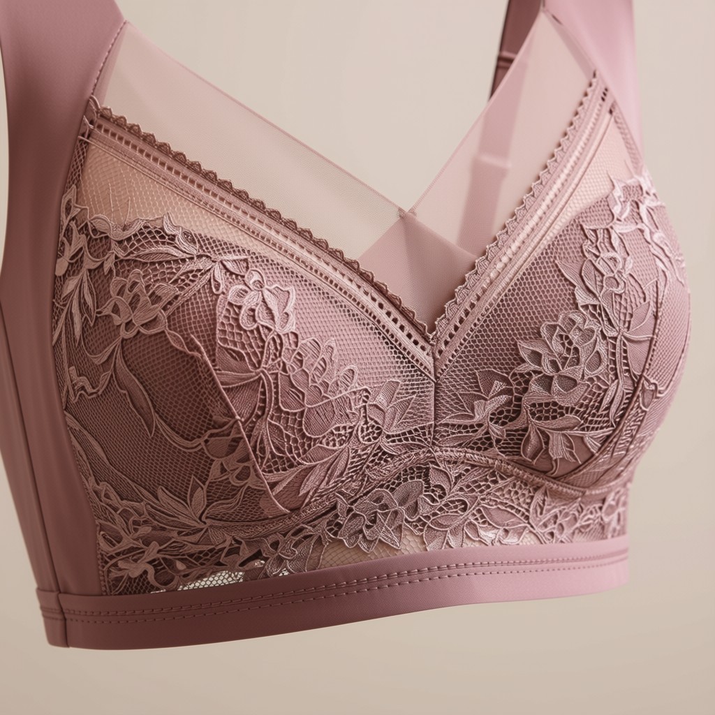 Women’s Plus Size Lace Wire Free Padded Seamless Comfort Bra Vest Soft Bralette