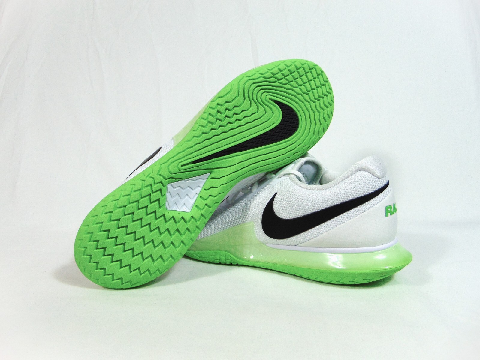 Nike Zoom Vapor Cage 4 Rafa Nadal White Green Tennis Shoes Sz 15 DD1579 105 RARE