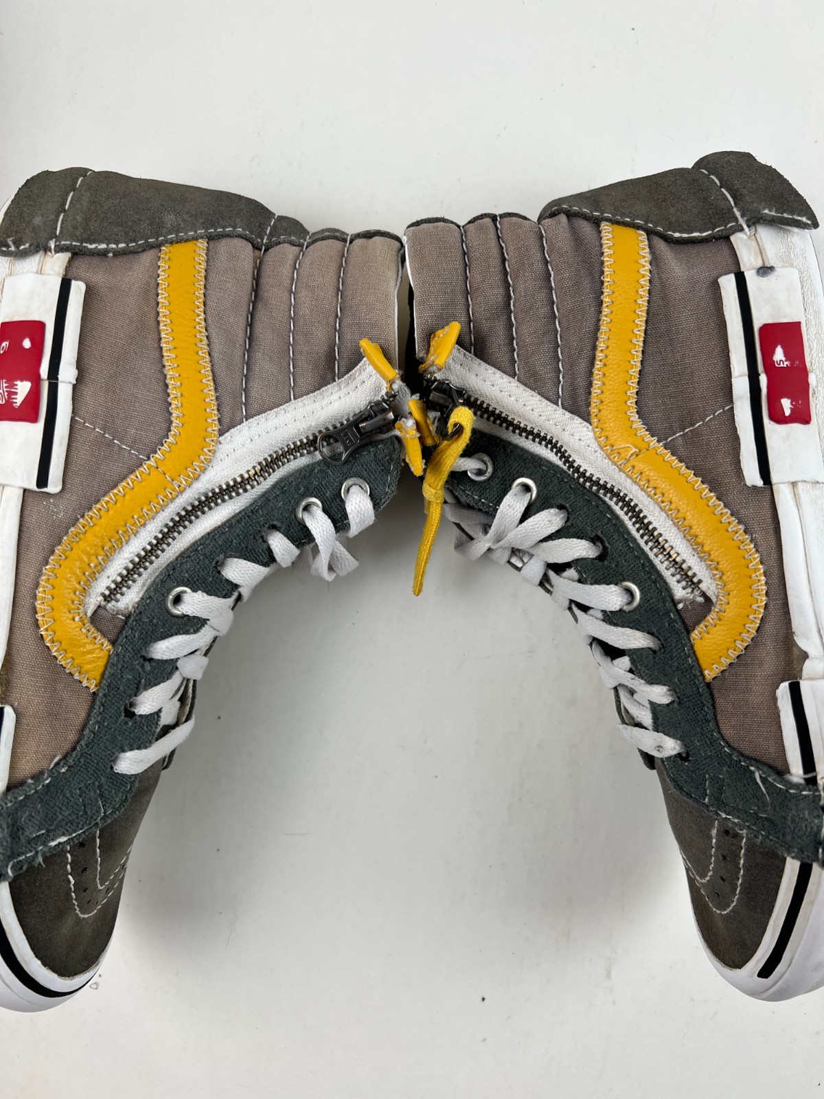Vans SK8-Hi CAP Deconstructed Gray Mustard High Tops Men 8 Women 9.5