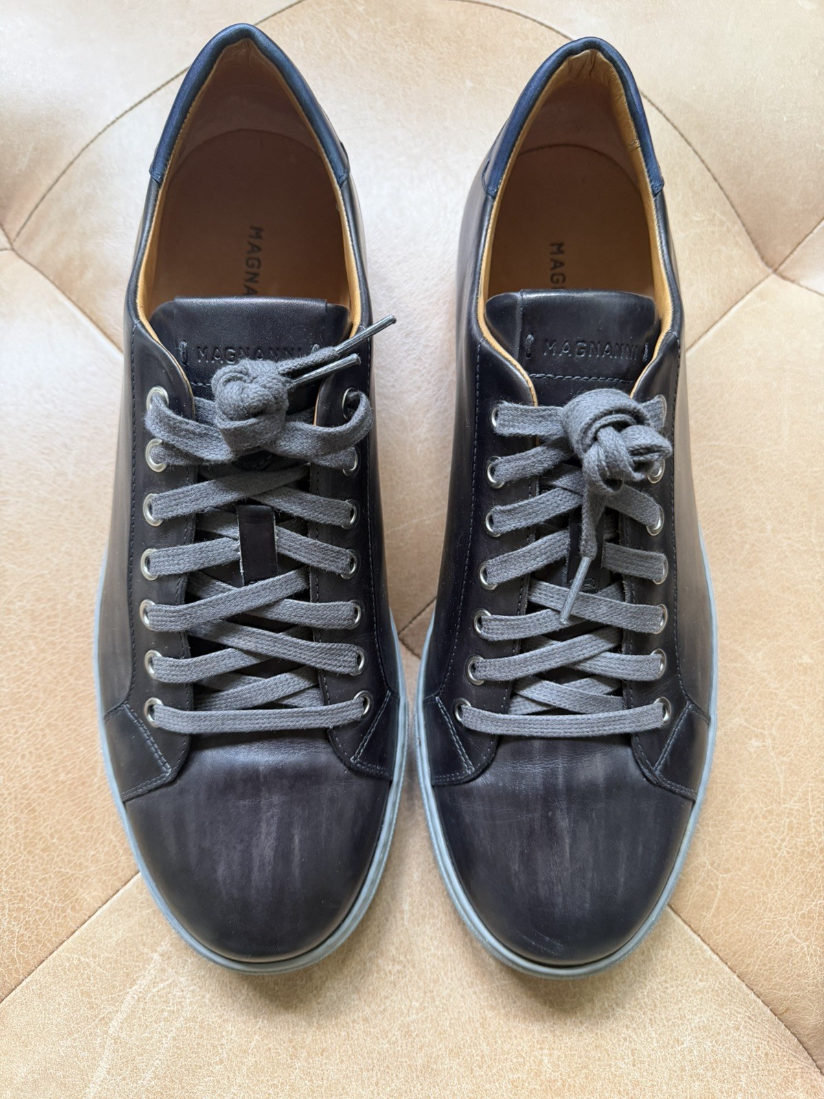 Magnanni Camino Black Leather Sneakers Men’s US 11.5 Model 18113 $398