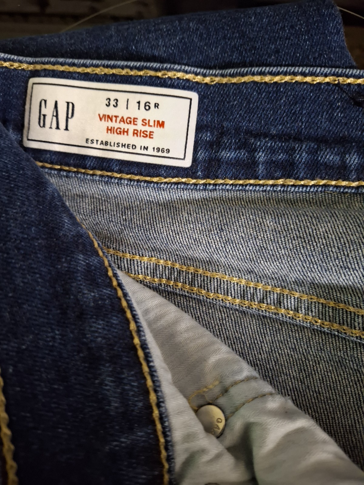 gap vintage slim high rise jeans