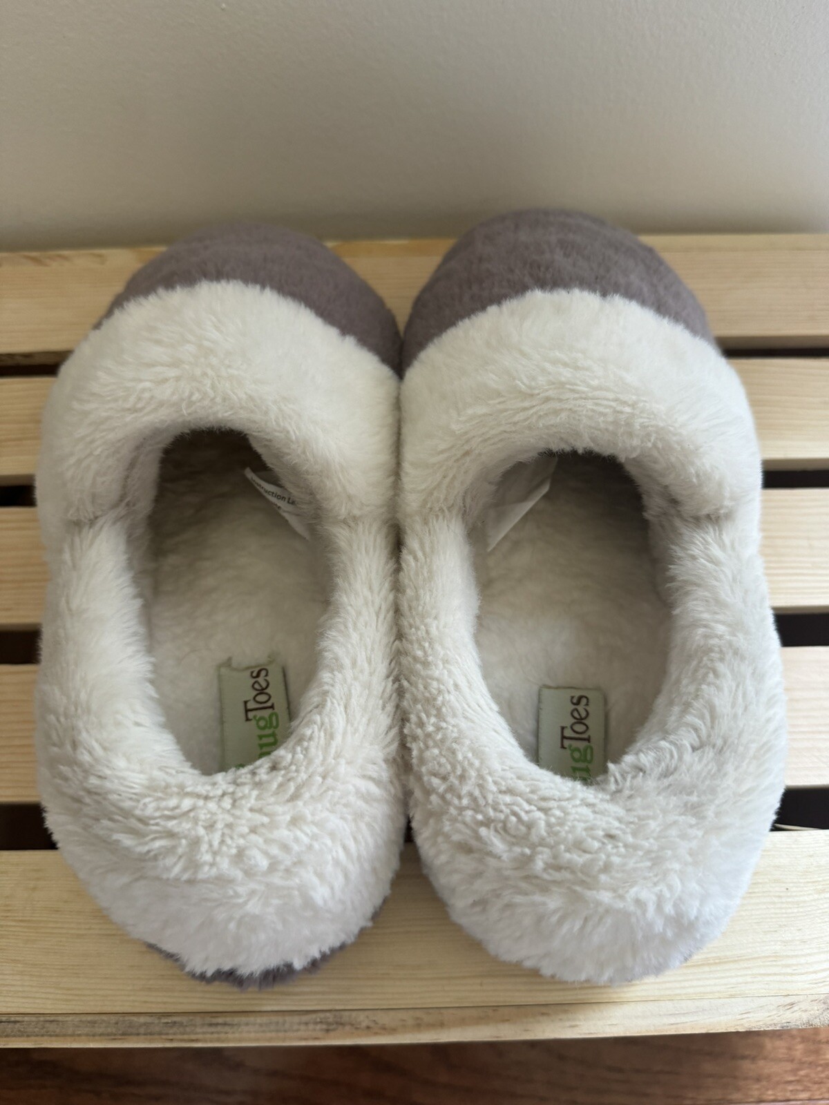 SnugToes women’s heated slippers with removable heat pads mocha size 5