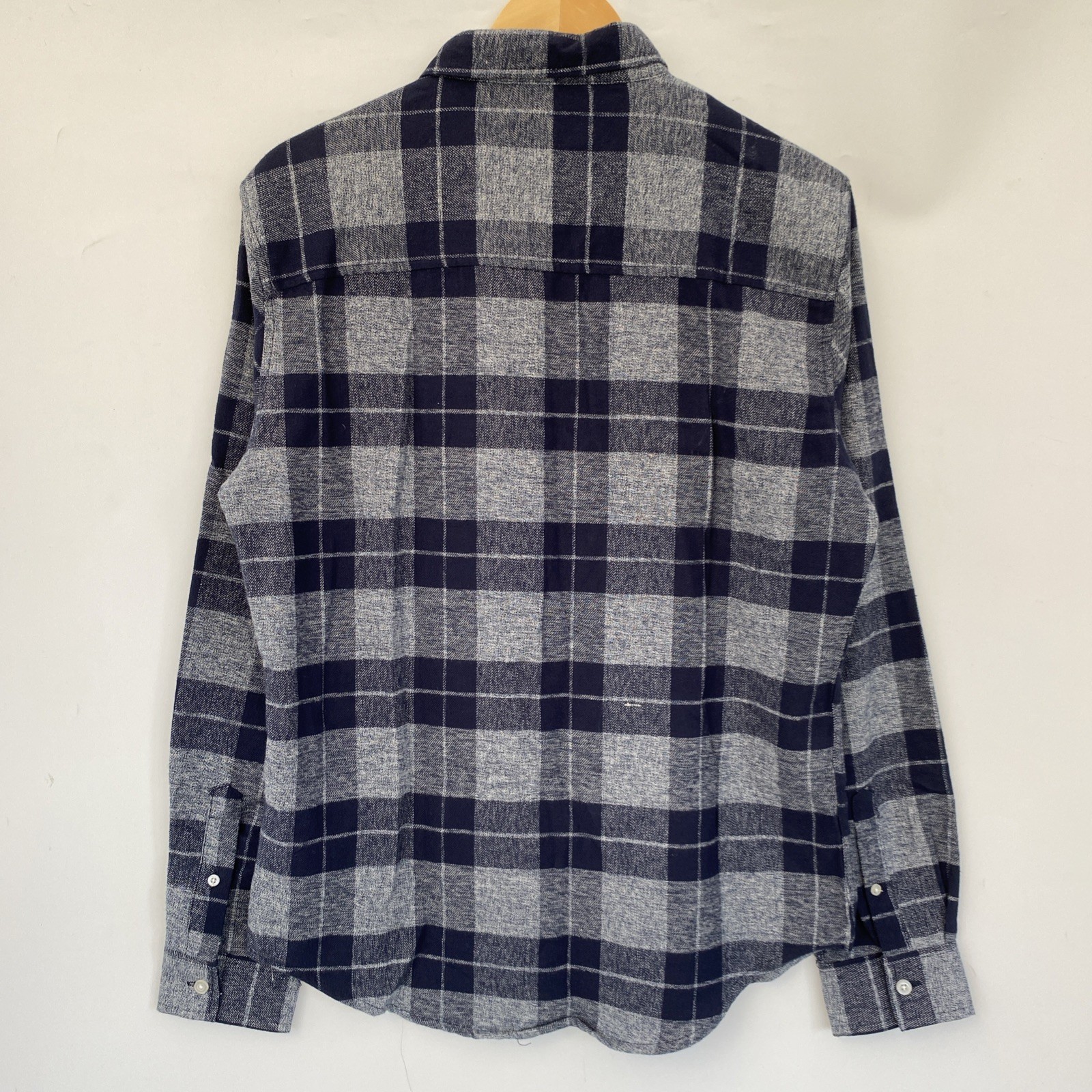 Crosshatch Black Label Shirt Men’s Medium Blue Check Cotton Flannel Shirt