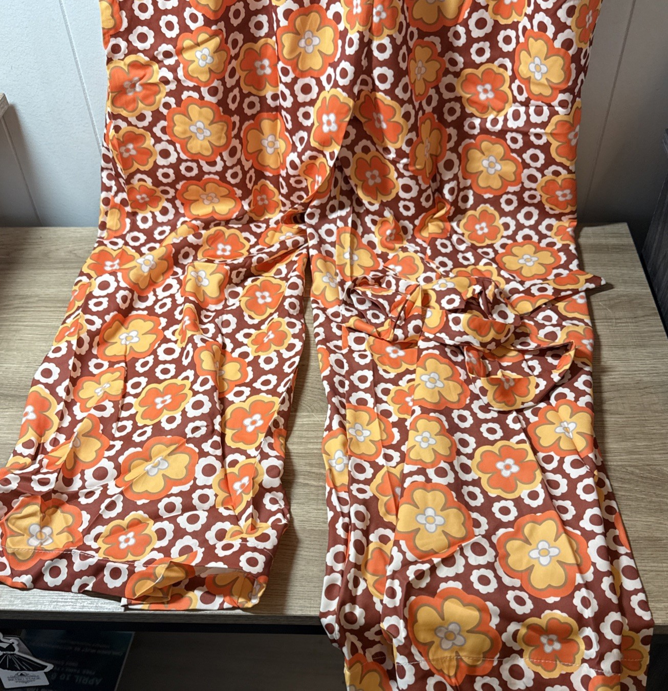 Retro Inspired Sleeveless Hipster Flower Jumpsuit Womens Size XL New ii