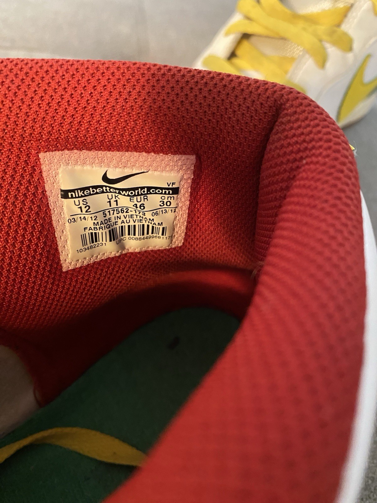 Nike Dunk High 6.0 – ‘Rasta’ – 517562-173 – Sz 12 M Rare