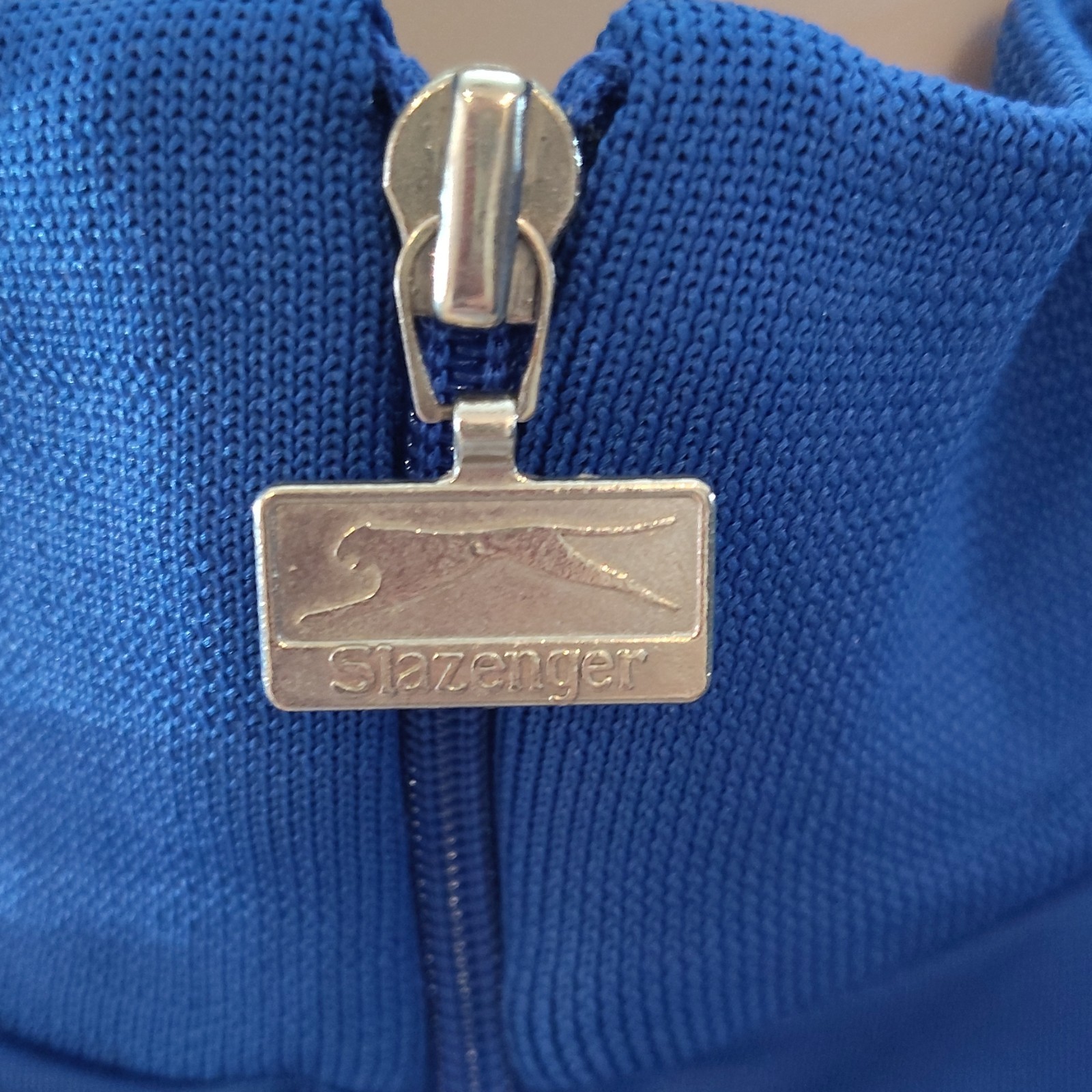 Slazenger Men’s Blue Colorblock Full-Zip Track Jacket Stand-Up Collar M
