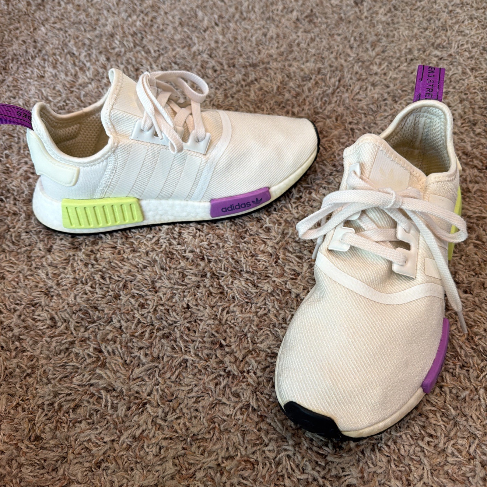 Adidas NMD_R1 Running Shoes #D96626Semi Solar Yellow Chalk White Women’s Sz 8.5