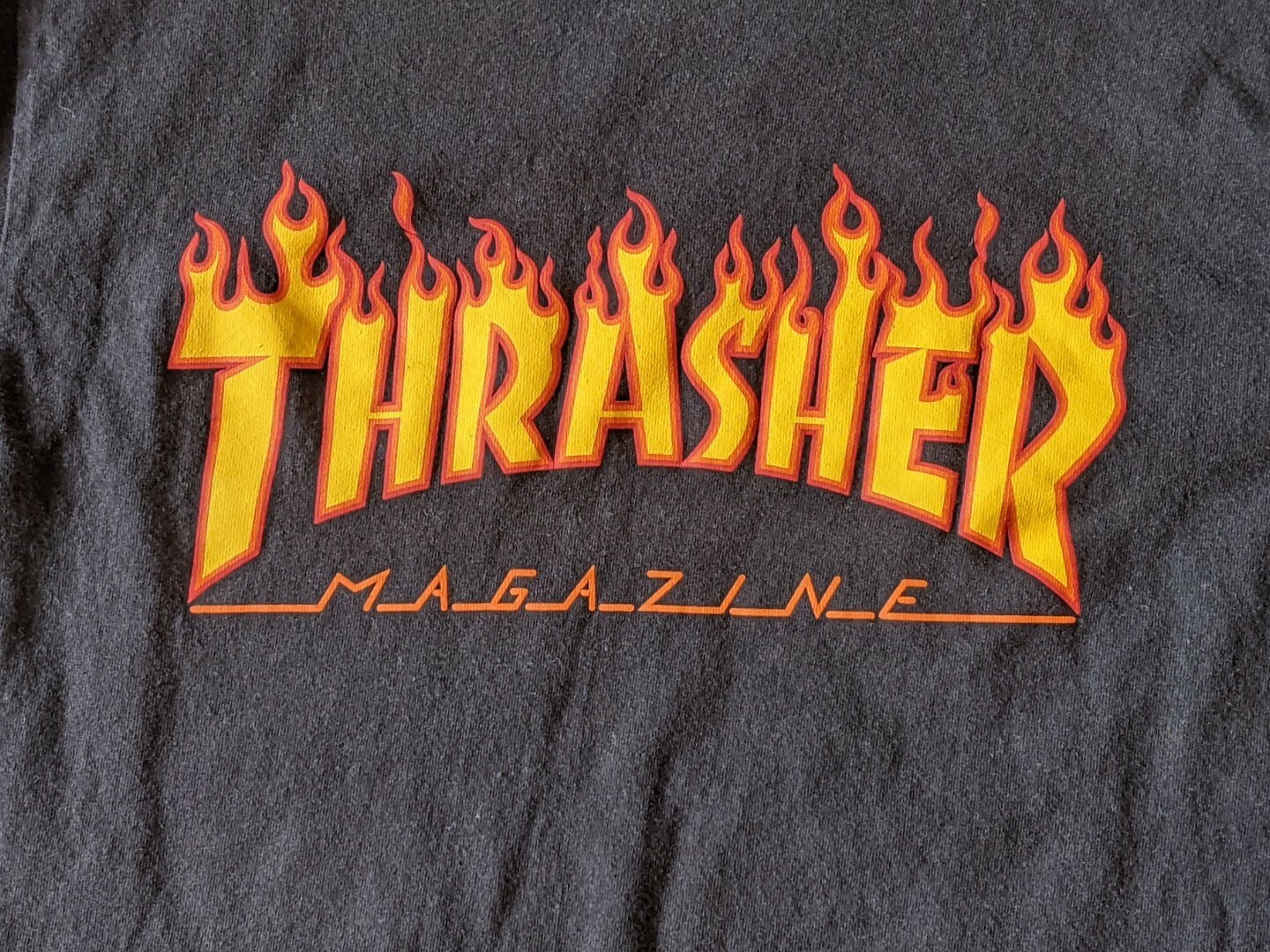 THRASHER MAGAZINE Small Black LONG SLEEVE T SHIRT Skateboard Hypebeast Supreme