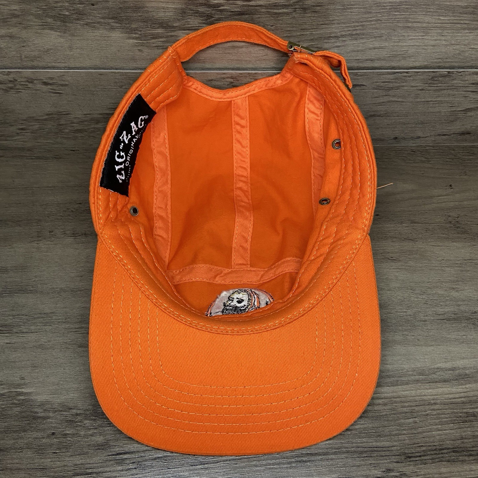 Zig Zag Rolling Papers No. 225 Hat Hunter Blaze Orange Adjustable 5 Panel RARE