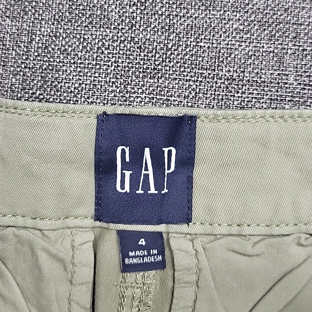 Womens Button Zip Fly Stretch Cotton Pants w Pockets Green Size 4