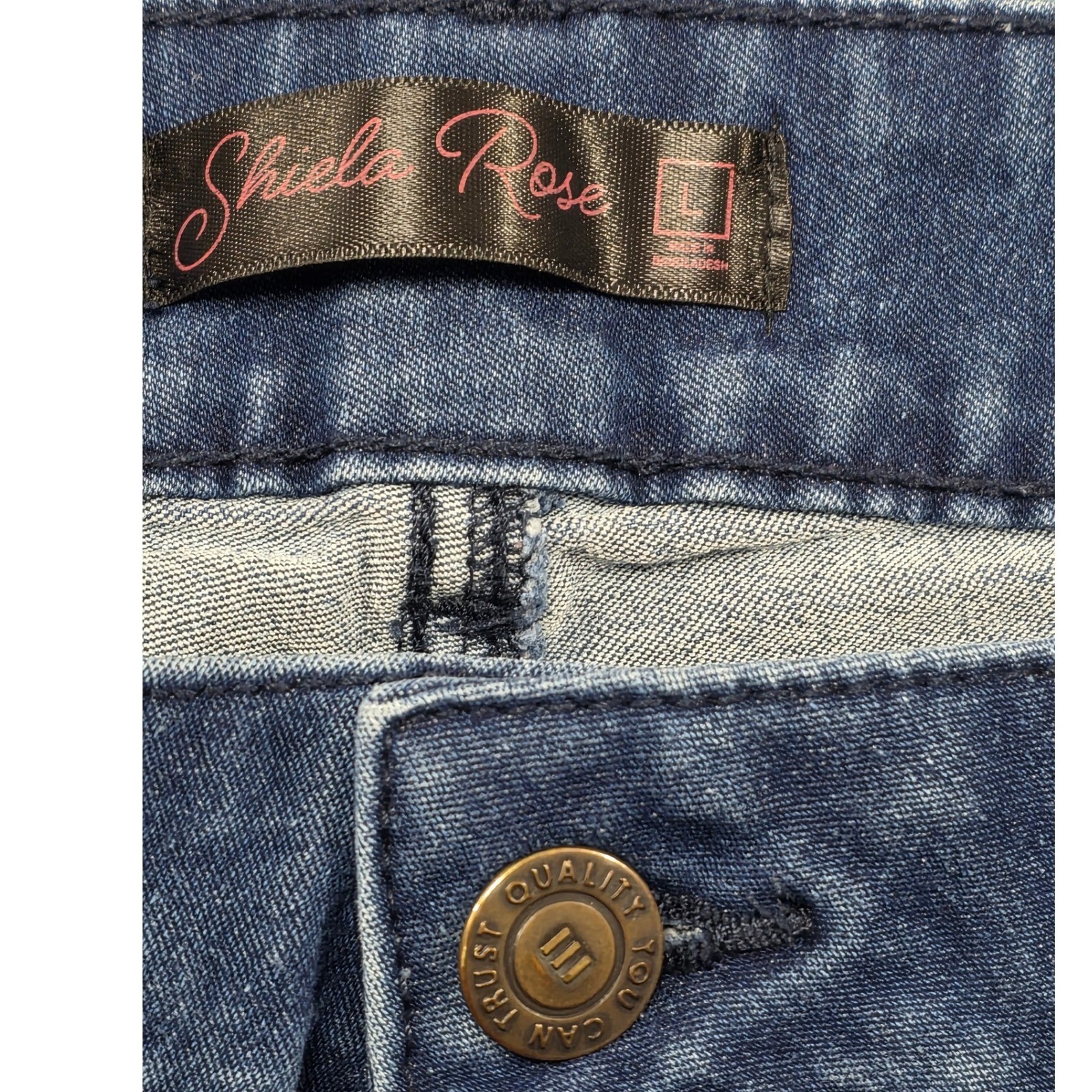 Shields Rose Womens Blue Denim Jeans Straight Leg Style 73168 Size Unknown