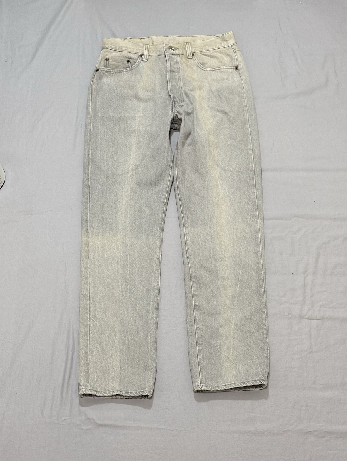 Levi’s 501 XX Mens Gray Light Wash Denim Straight Fit 32×30 Made in USA