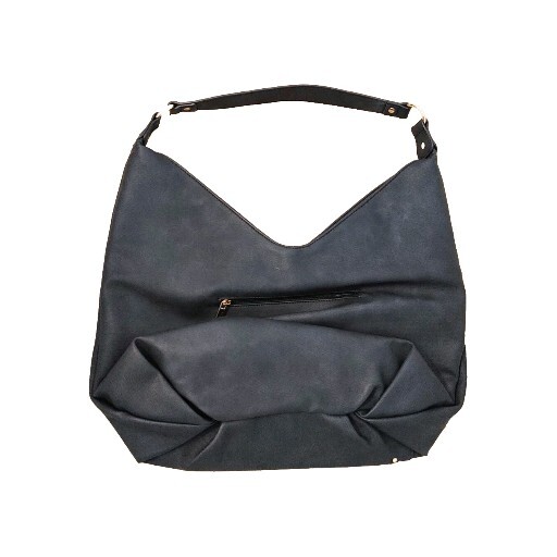 Hobo Purse Shoulder bag Charcoal Gray Studded Accents Fashion Vegan Mellow World