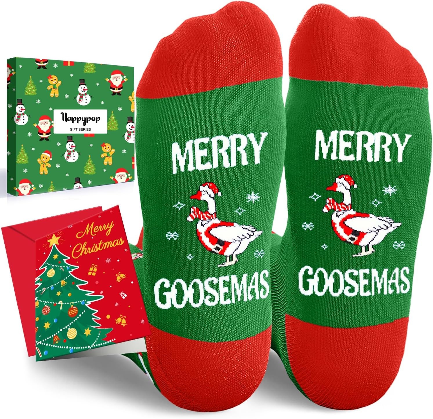 HAPPYPOP Christmas Gifts Stocking for Teens – Goose Socks Xmas with…
