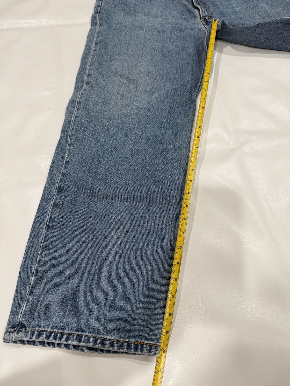 Levis 550 Straight Leg Stone washed Blue Denim Jeans Mens 42×32