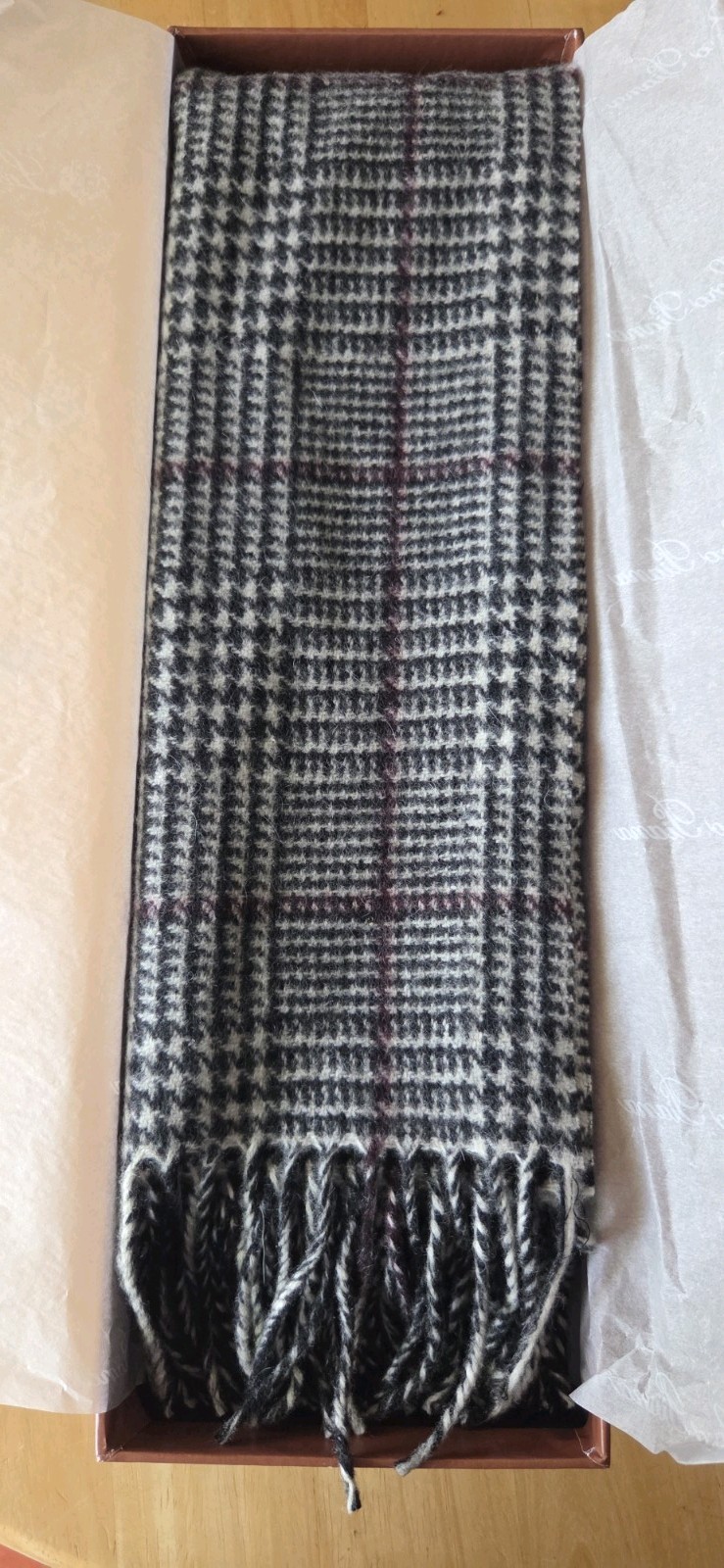 Vintage Loro Piana Cashmere Scarf Exclusive Employee Gift with Original Box