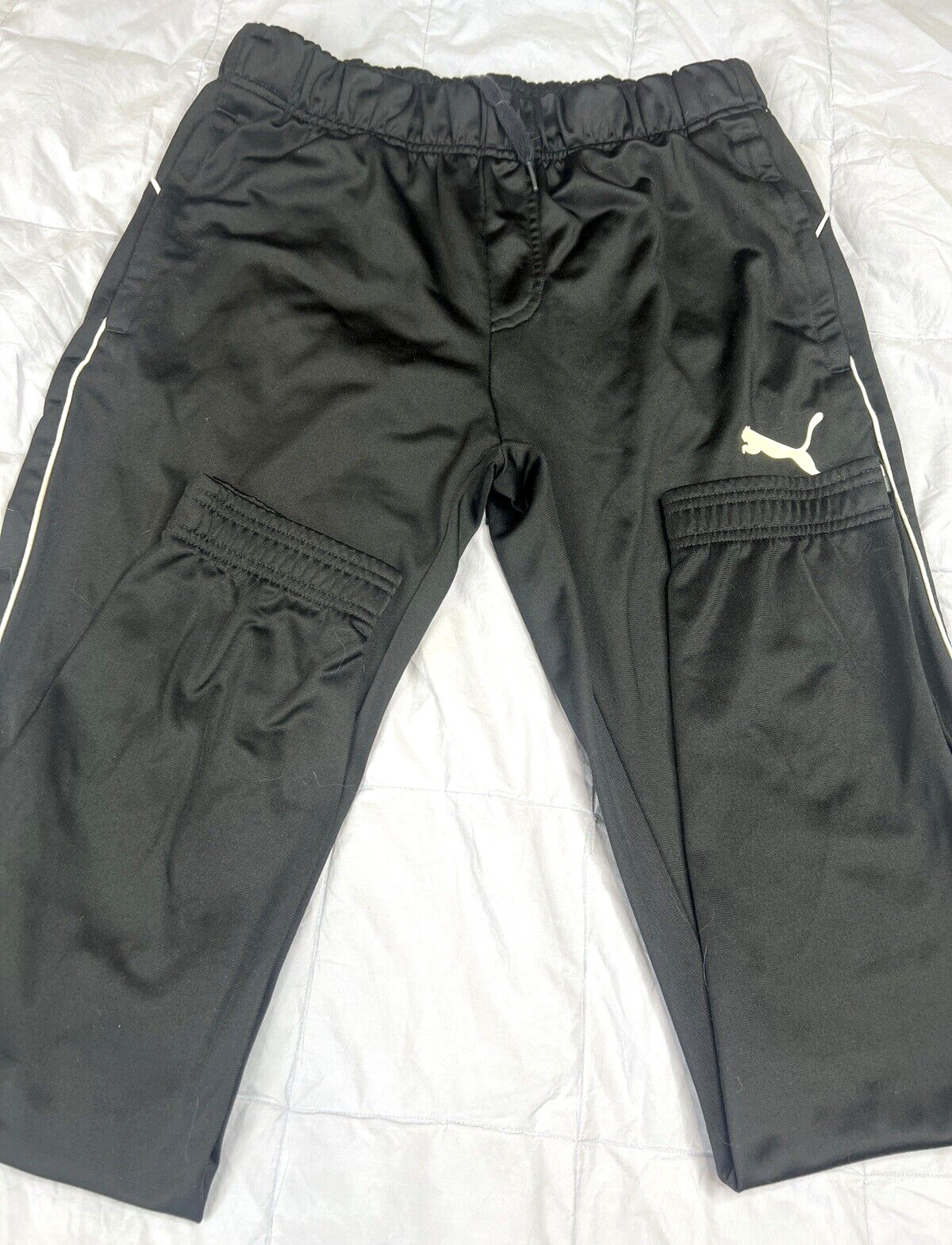 Puma Men’s Black Straight Leg Drawstring Smooth feel Sweat Pants Pockets Medium