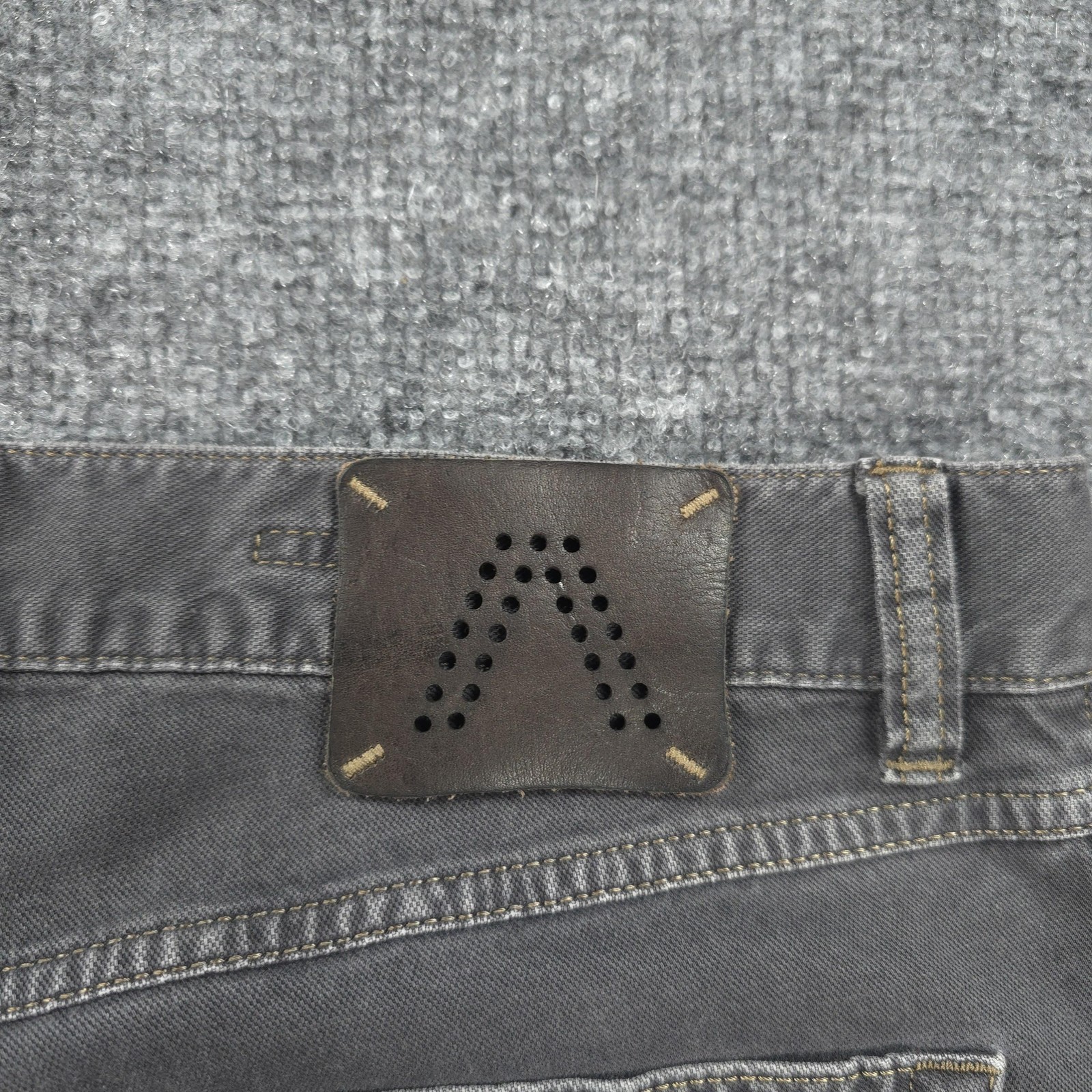 Alberto Jeans Mens 36×30 Gray Modern Fit Vintage Canvas Denim Stretch Casual