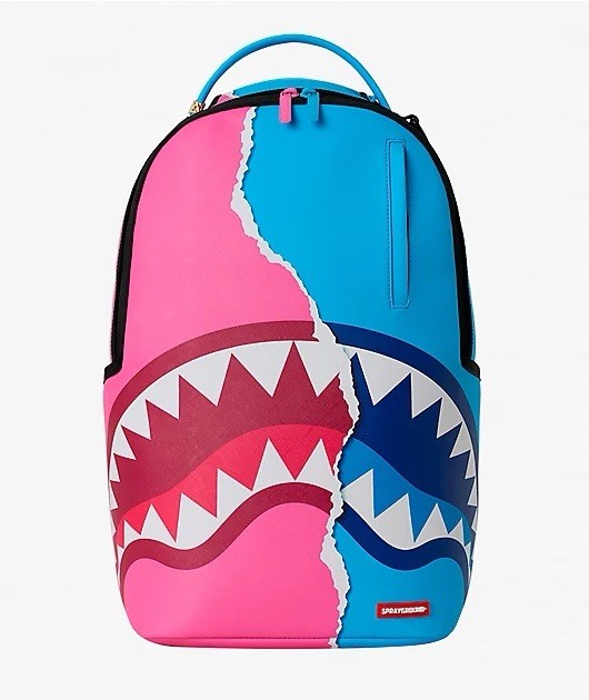 Sprayground Shark Central Cotton Candy Backpack Dimensions 18″ H x 11.5″ W x 6″D