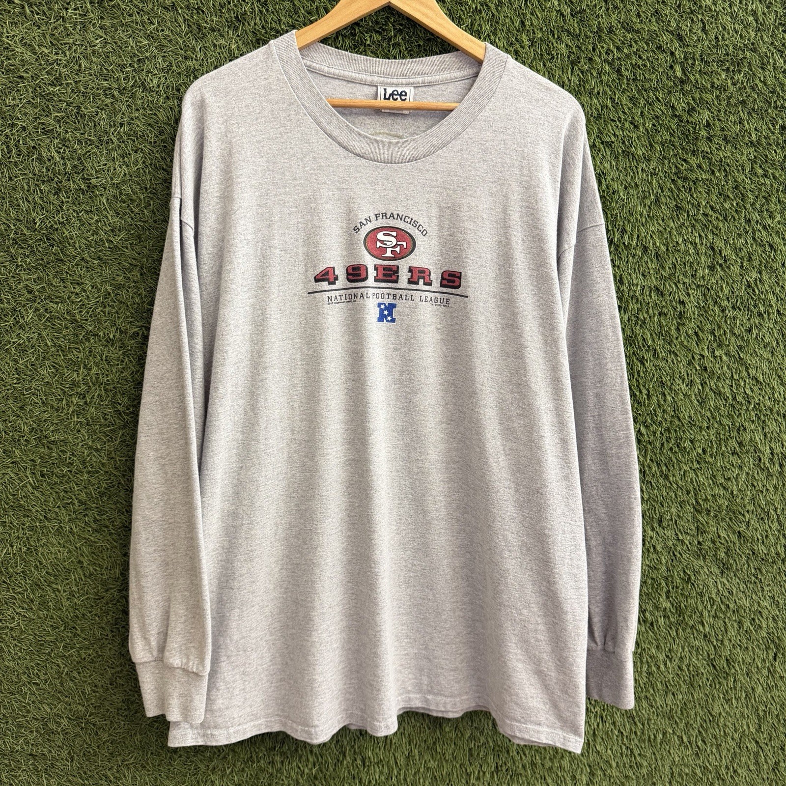 Vintage 2000s Lee Sport San Francisco 49ers Football T-Shirt Mens XL L/S Grey