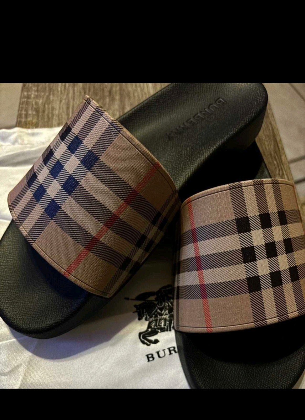 Burberry Nova Check Slides Pool Sandals