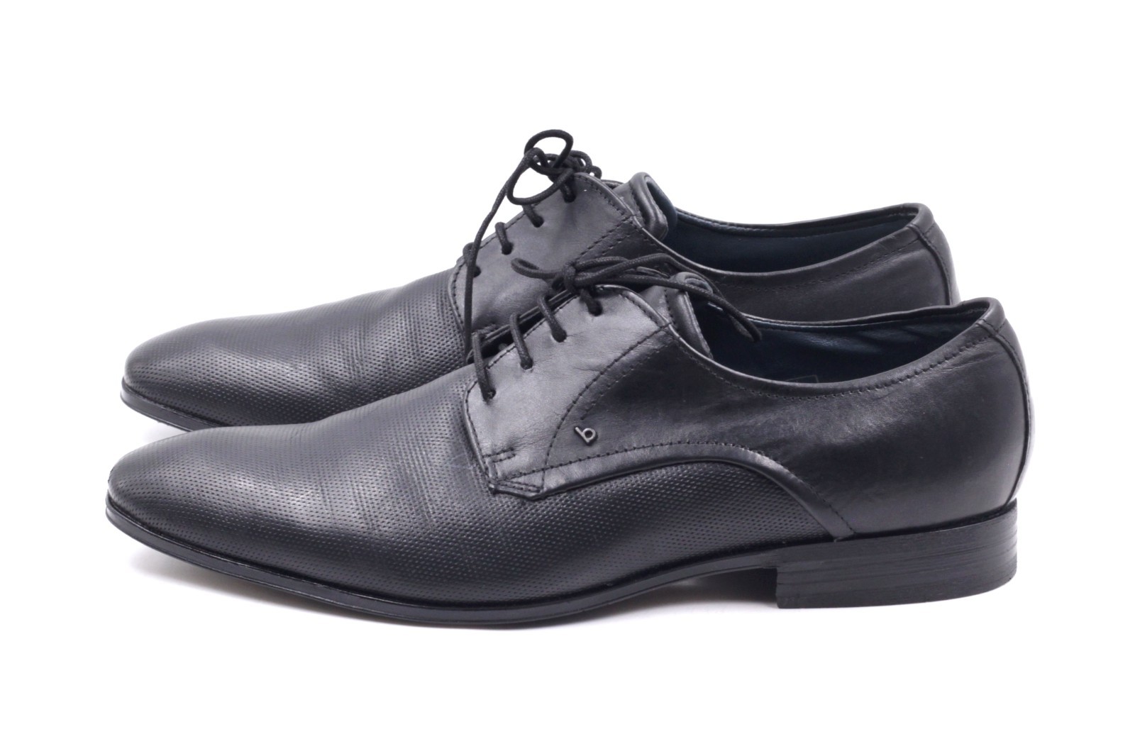 Bugatti men’s business shoes loafers EUR 41 black genuine leather EXCELLENT AS NEW