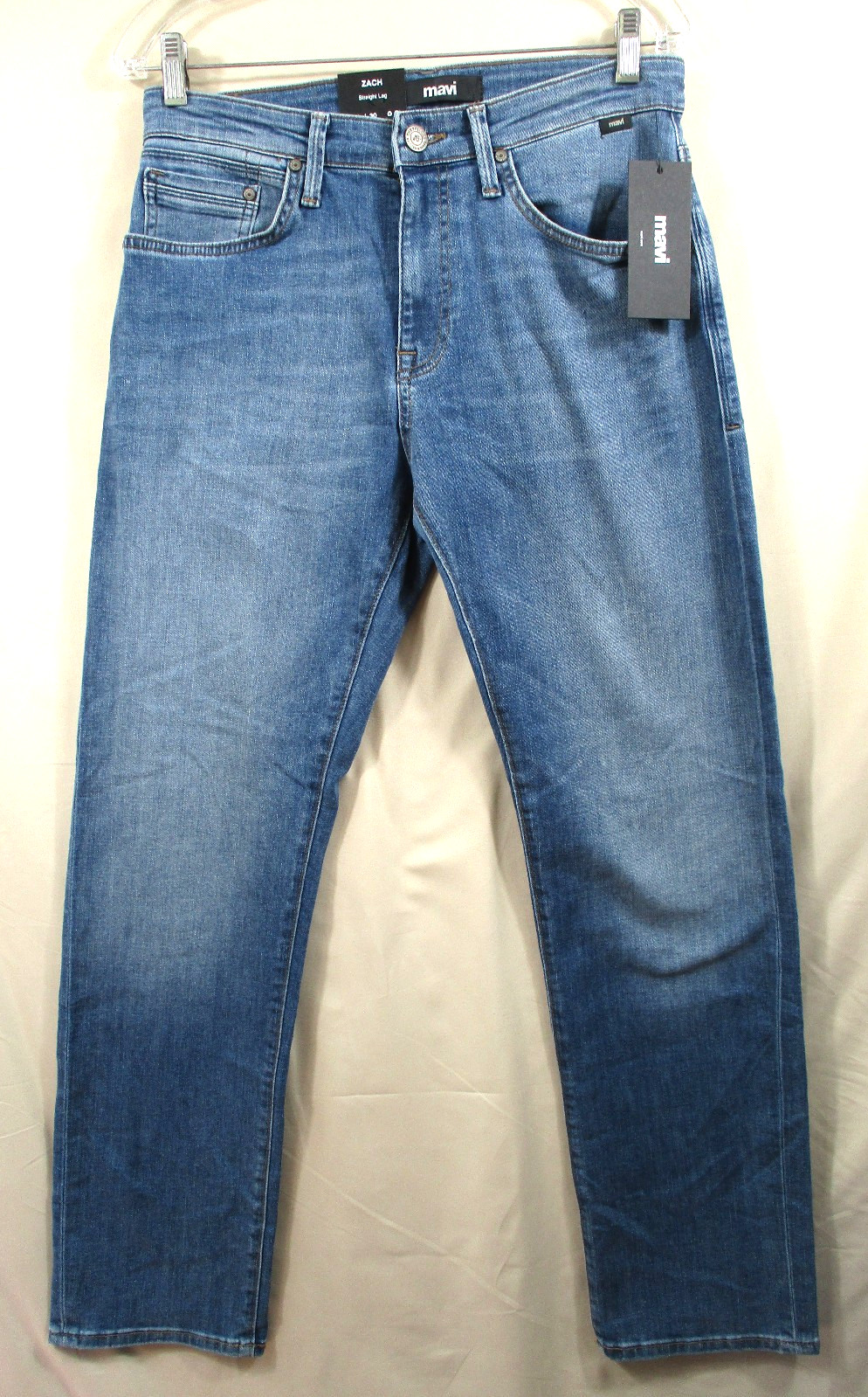-NWT Mavi Zach Straight Leg Williamsburg Stretch Men’s Jeans Light Blue Sz 31×30