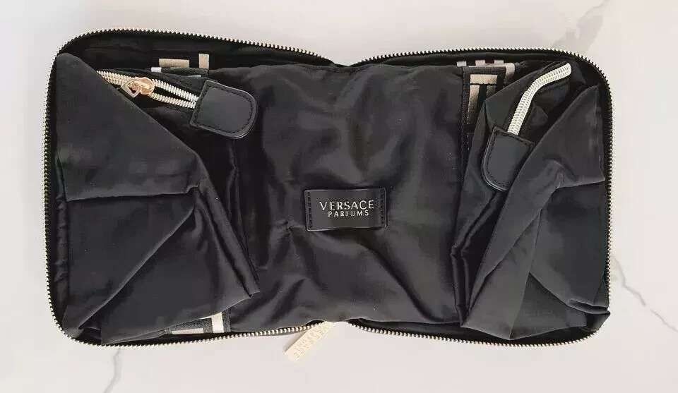 Versace Bag Black Gold Folding Tote Bag Shoulder Beauty Promo Womens NEW